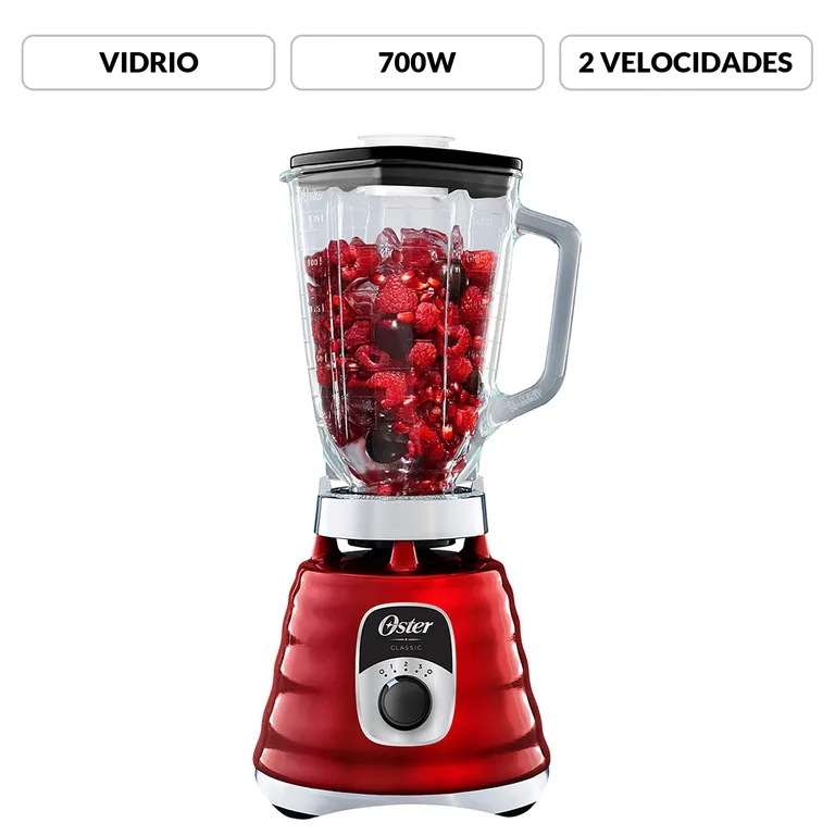 Licuadora 3 Velocidades 1.25L Roja
