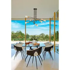 LA ROCHELLI - Lámpara 8 luces Abby Bronce