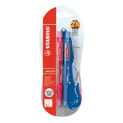 STABILO - Bolígrafo Marathon Blister x2 Azul/Negro