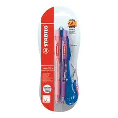 STABILO - Bolígrafo Marathon Blister x2 Violeta/Rosa