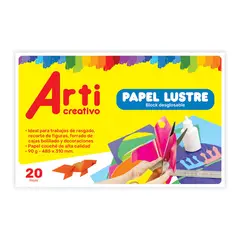 ARTI CREATIVO - Block Papel Lustre x20 Hojas