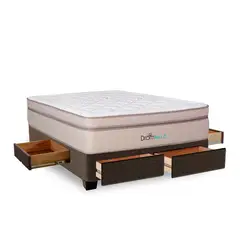 DROM - Cama con Cajones Mild 2Plz + 2 Almohadas Viscoelásticas y Protector