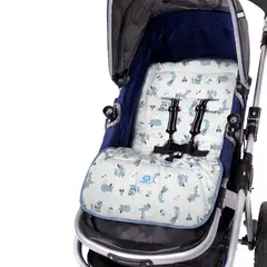 MONCHITOS - Colchón Para Coche Celeste Bebé Zorritos