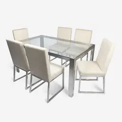 MICA - Juego de Comedor Eva con 6 Sillas