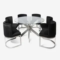 MICA - Juego de Comedor Vera con 6 Sillas