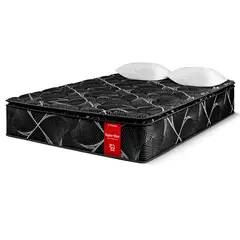 PARAISO - Colchón Super Star King Negro + 2 Almohadas + Protector