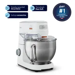 OSTER - Batidora planetaria 5.2 lt con tecnología Heatsoft¿ FPSTSMPL4W