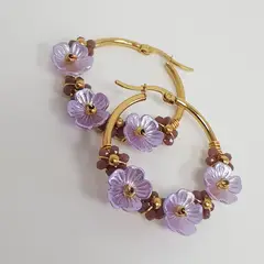 PENELOPE ACCESORIOS - Argollas Maia Lila