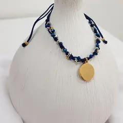 PENELOPE ACCESORIOS - Pulsera Arianna Azul Medalla M