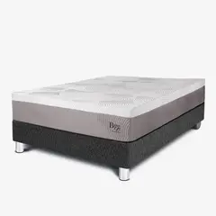 PARAISO - Cama Box Tarima Balanzze 2 Plz + 2 Almohadas Viscoelásticas + Protector