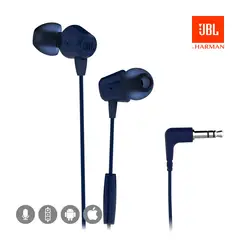 JBL - Audífonos C50HI In-Ear 3.5 mm Con Micrófono Azul