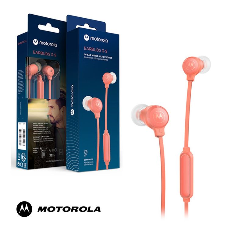 Audífonos IN EAR Wired C-Micro Earbuds 3-S - Durazno Motorola.
