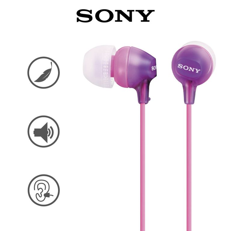 Audífonos MDR-EX15AP con Micrófono Violeta