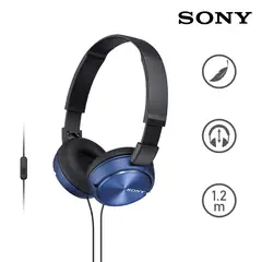 SONY - Audífonos MDR-ZX310AP Over Ear con Micrófono Azul
