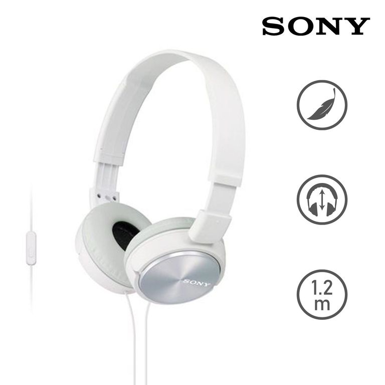 Audífonos MDR-ZX310AP Over Ear con Micrófono Blanco