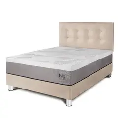 PARAISO - Dormitorio Balanzze 1.5 Plz + 1 Almohada Viscoelástica + Protector
