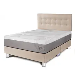 PARAISO - Dormitorio Balanzze Queen + 2 Almohadas Viscoelásticas