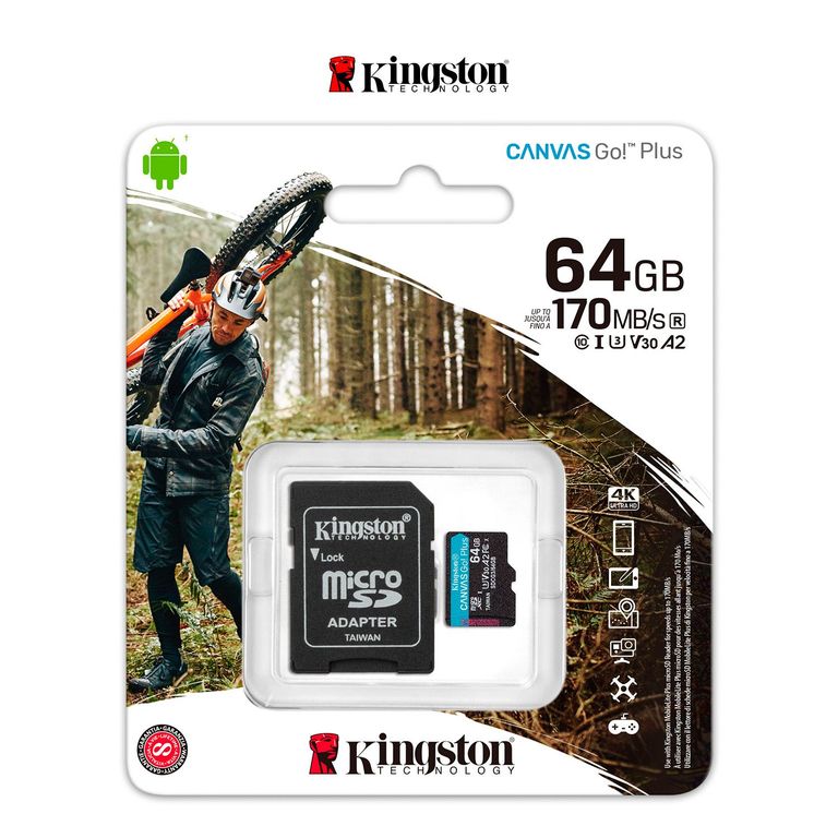 Memoria MicroSD Canvas Go Plus SDCG3 64GB 170Mbs