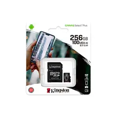 KINGSTON - Memoria Micro SD Canvas 256GB Clase 10 UHS-I 100 MB/S