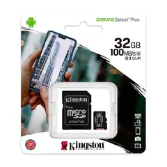 KINGSTON - Memoria Micro SD Canvas 32GB Clase 10 UHS-I 100 MB/S