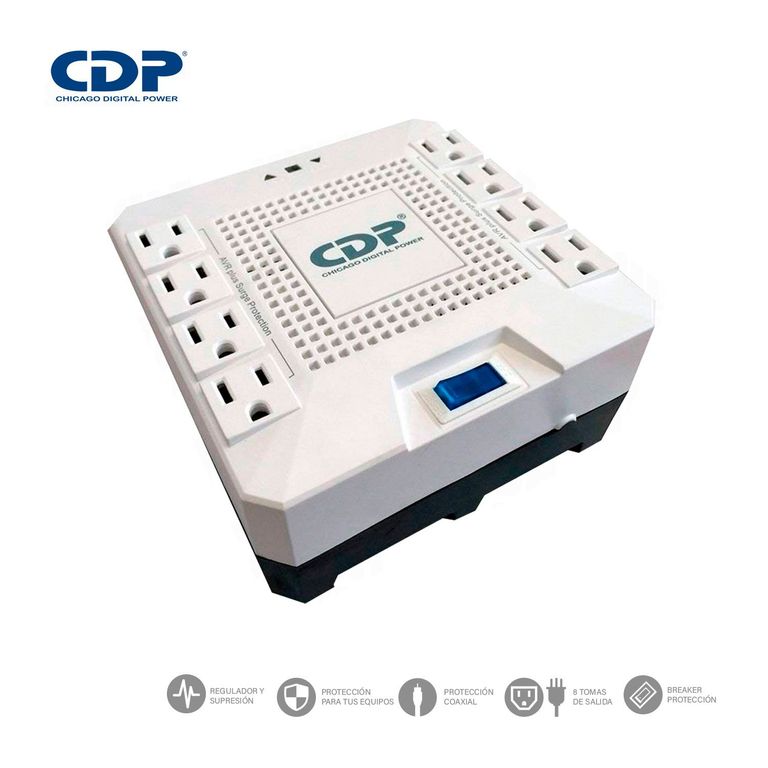 Estabilizador de Voltaje R-AVR1808I 1800VA/1000W 8 Tomas de Salida