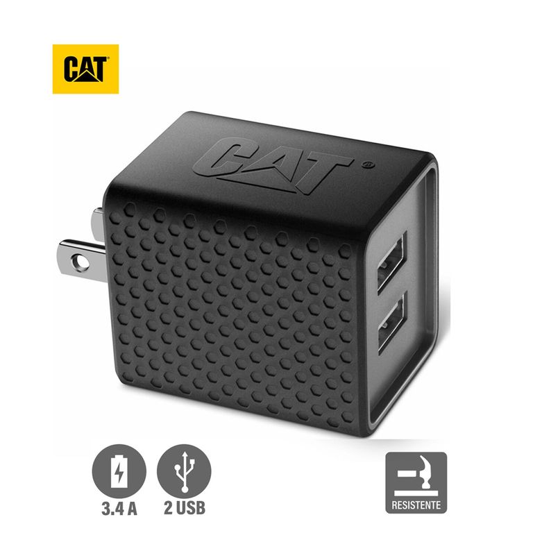 Cargador De Pared Resistente Carga Rapida USB 3.4A 2 Puertos