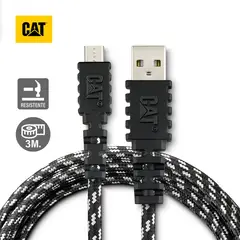CAT - Cable Carga Y Datos Resistente USB-Micro USB 3 Metros
