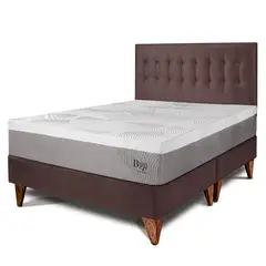 PARAISO - Dormitorio Europeo Balanzze King + 2 Almohadas Viscoelásticas + Protector