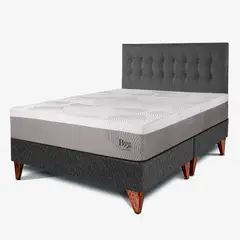 PARAISO - Dormitorio Europeo Balanzze King + 2 Almohadas Viscoelásticas