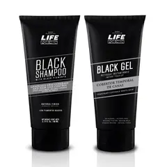 LIFE FOR MEN - Pack Black Shampoo y Black Gel