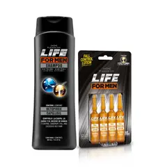 LIFE FOR MEN - Pack Shampoo y Ampolla Control Caída