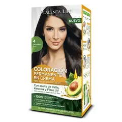 PLACENTA LIFE - Tinte 4 Castaño Kit