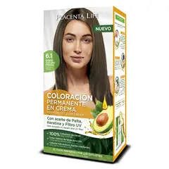 PLACENTA LIFE - Kit de Tinte 6.1 Rubio Oscuro Ceniza