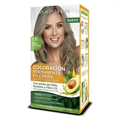 PLACENTA LIFE - Tinte 7.11 Rubio Ceniza Profundo