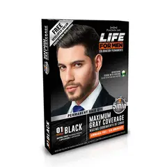 LIFE FOR MEN - Tinte Negro para Hombre Pack 6 Unid
