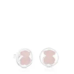 TOUS - Pendientes De Plata Con Cuarzo Rosa