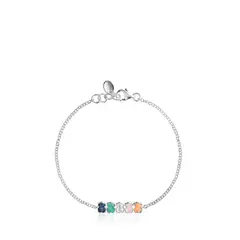 TOUS - Pulsera de plata con gemas Mini Col