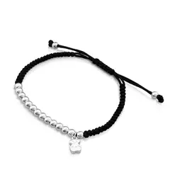 TOUS - Pulsera de plata y cordón en color