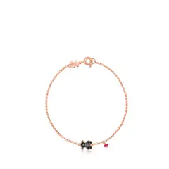 TOUS - Pulsera De Plata Vermeil Rosa Espinela