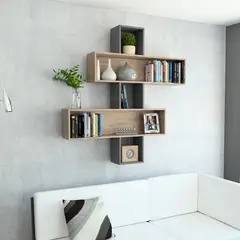 TUHOME - Repisa Wall 2b Miel Plomo