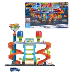 HOT WHEELS - Pista Autolavado Mega Torre Con Vehículo