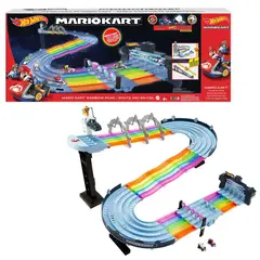 HOT WHEELS - Pista Mario Kart Rainbow Road Arcoíris