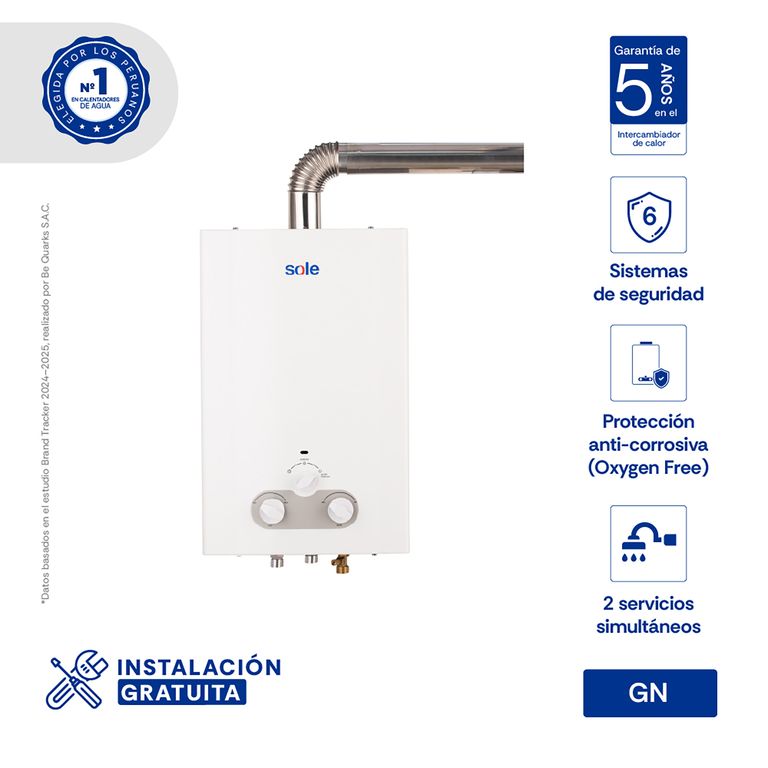 Calentador Instantáneo Tiro Forzado Gn 10L C/Acc