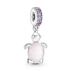 PANDORA - Charm Colgante Tortuga de Mar Rosa