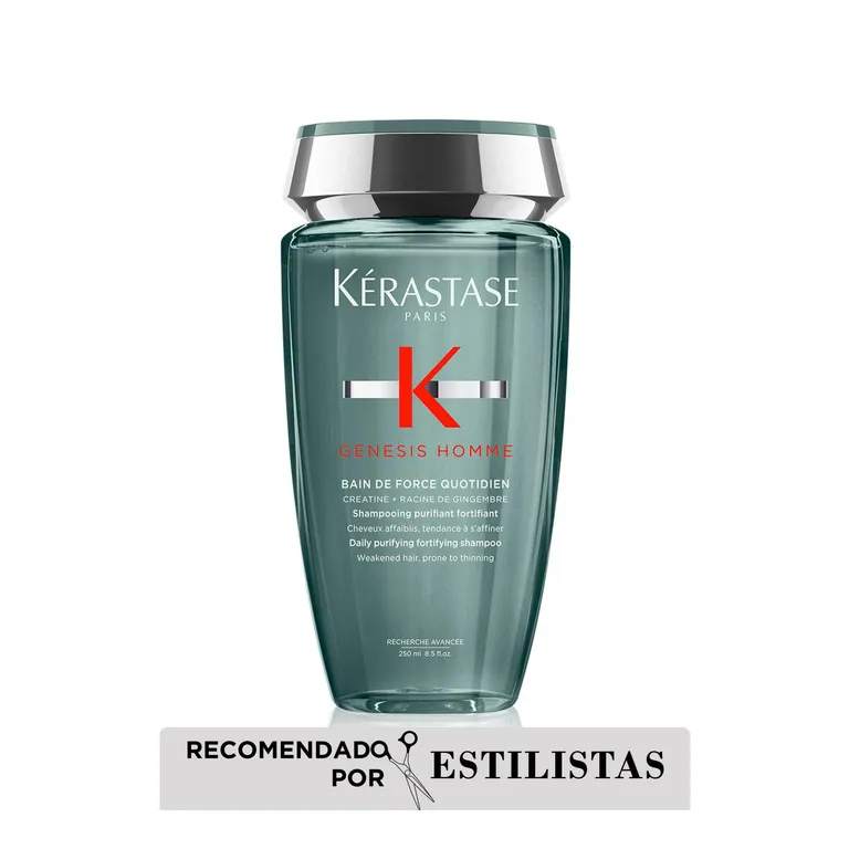 Shampoo Purificador Y Fortificante Para Cabellos Debilitados Con Tendencia A La Caída Genesis Homme Bain Force 250Ml