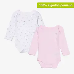 YAMP - Body Bebé niña Pack x2 Algodón