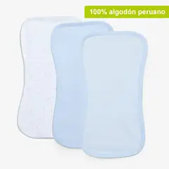 YAMP - Babero Bebé Niño Pack x3 Algodón