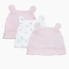 YAMP - Gorro Bebé Niña Pack x3 Algodón