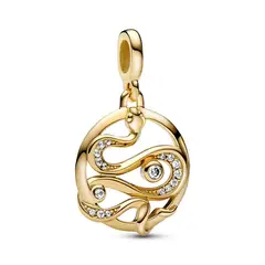PANDORA - Medallón grabable Serpiente de pavé ME