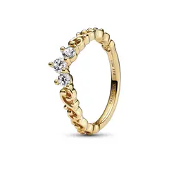 PANDORA - Anillo Tiara Remolino Real Recubrimiento en Oro de 14k Mujer
